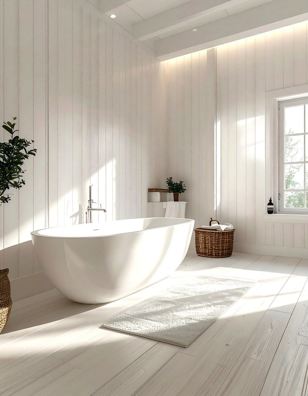 Vertical Shiplap Bathroom - 30 modern farmhouse bathroom ideas