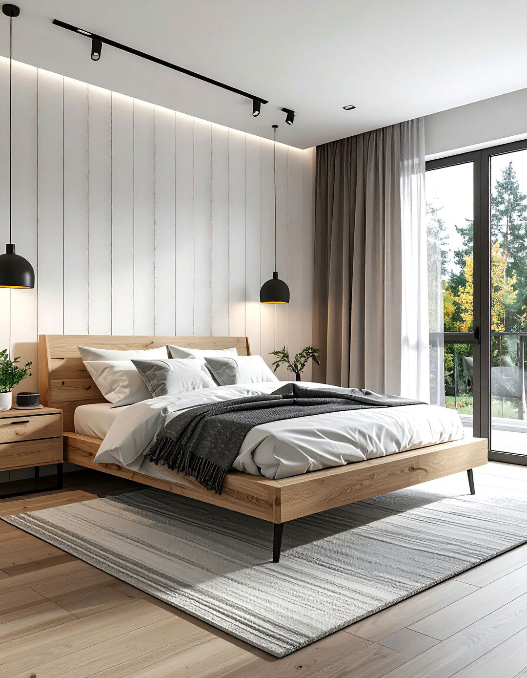 Vertical Shiplap - 30 bedroom molding ideas