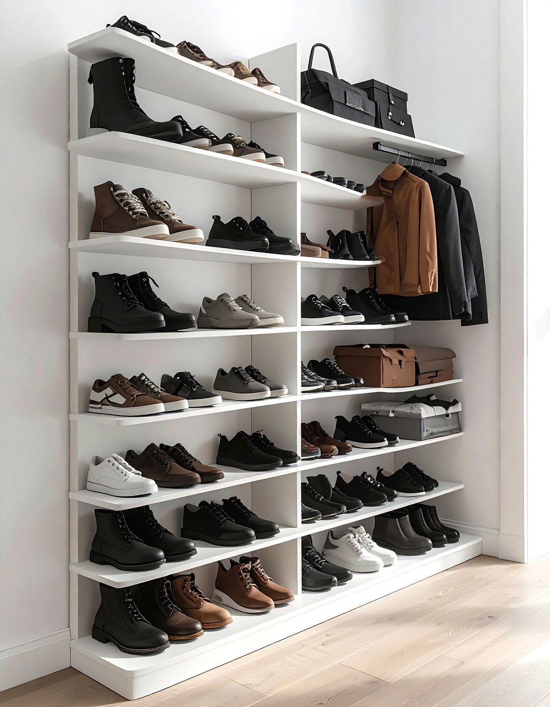 Vertical Shoe Rack Tower - 30 living room closet organization