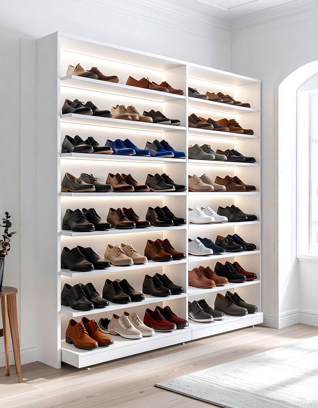 Vertical Shoe Racks - 30 bedroom clever storage ideas