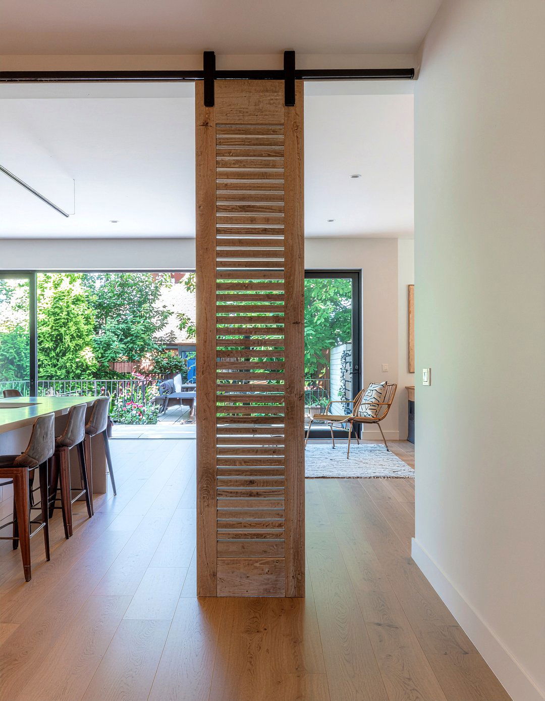 Vertical Slat Barn Door - 30 kitchen barn door ideas