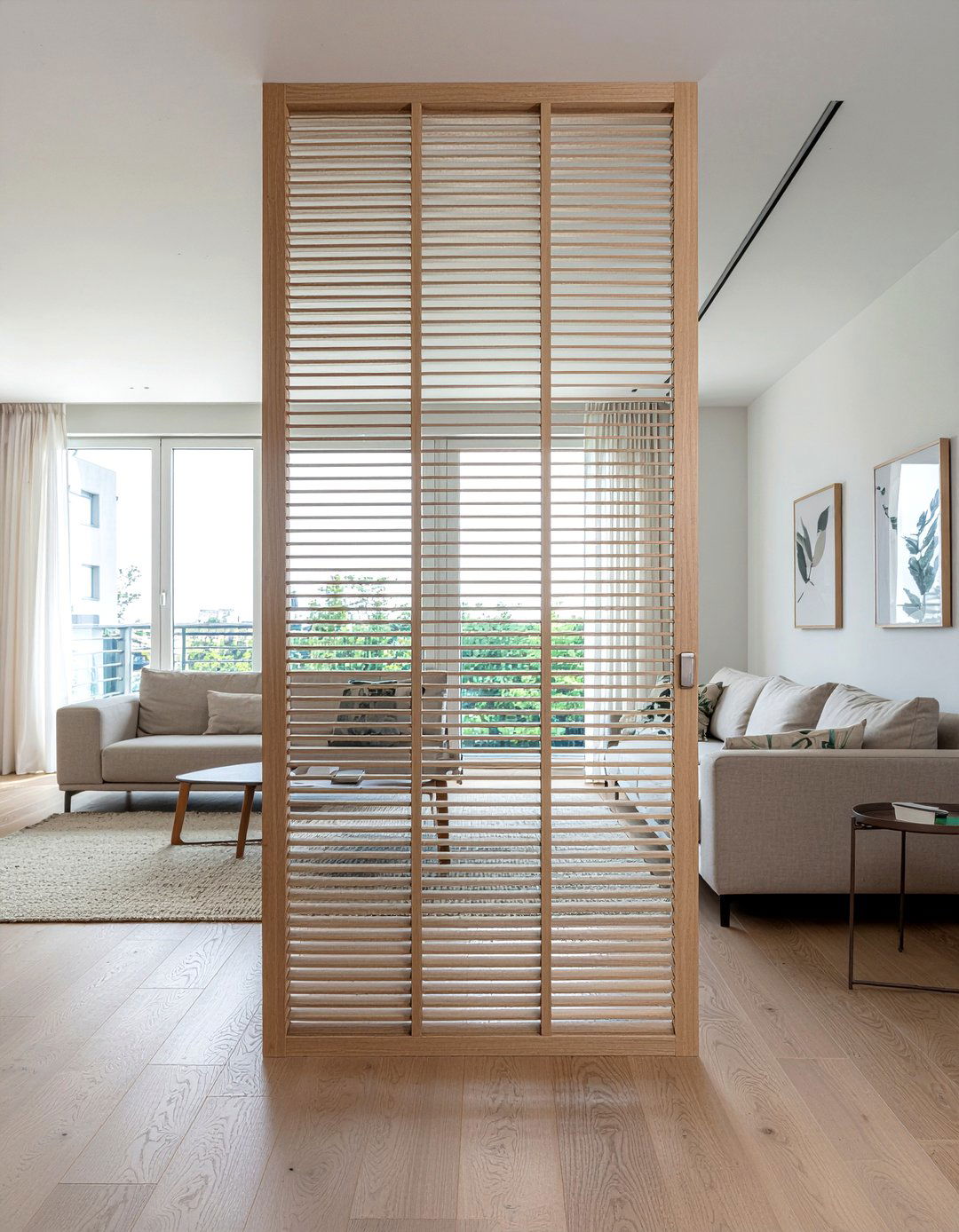 Vertical Slat Door - 30 living room door designs