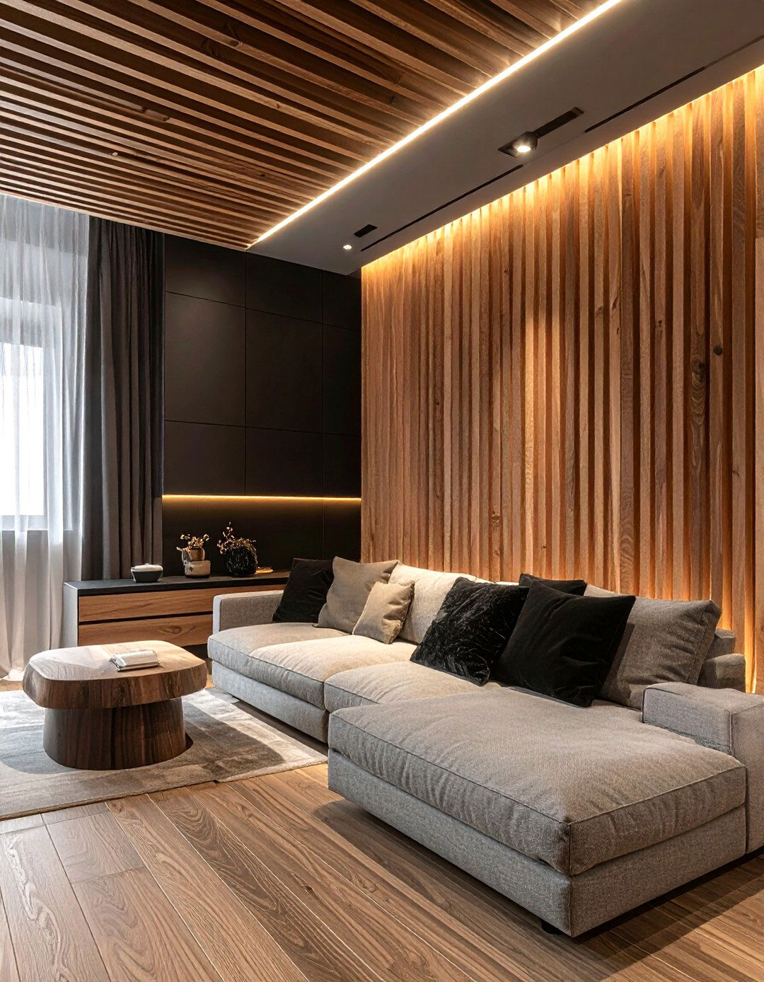 Vertical Slat Wall - 30 kitchen paneling ideas