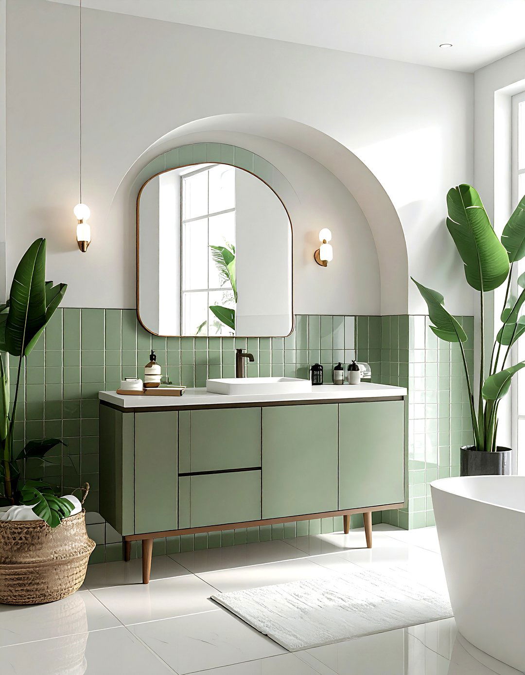 Vertical Stack Tile - 30 bathroom backsplash ideas