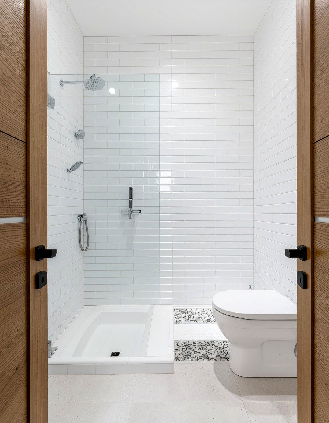 Vertical Stacked Tile - 30 minimalist bathroom ideas