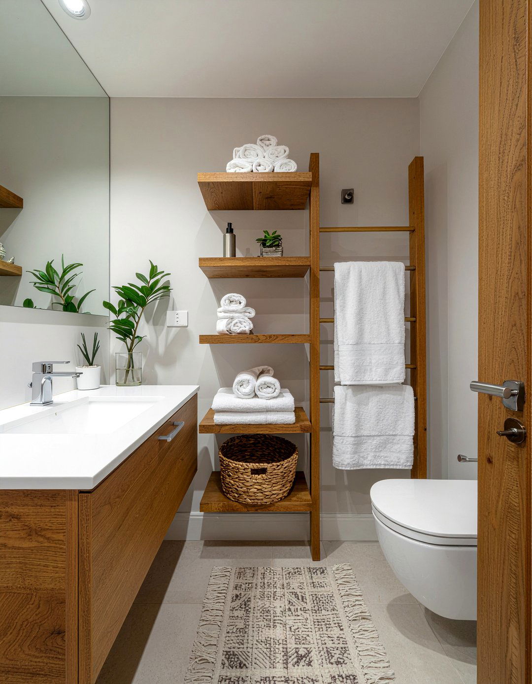Vertical Storage Bathroom - 30 small bathroom layout ideas