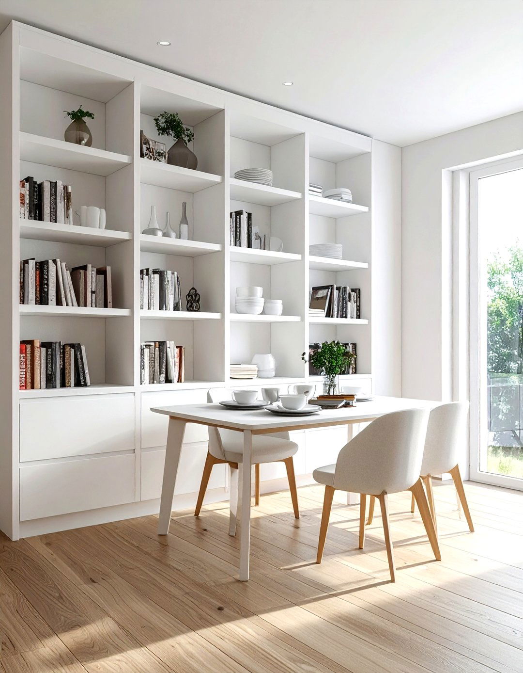 Vertical Storage For Small Dining - 30 oddly shaped dining room ideas