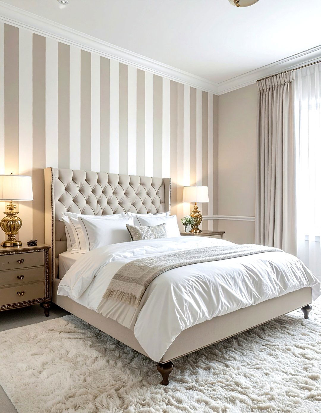 Vertical Stripe Wallpaper - 30 stripe decor ideas