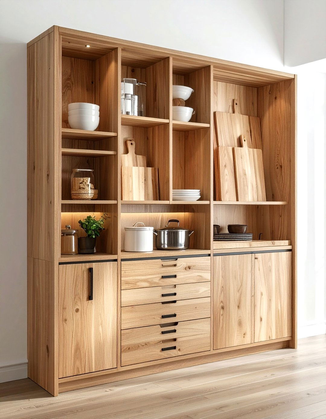 Vertical Tray Divider Cabinet - 30 kitchen overhead storage ideas