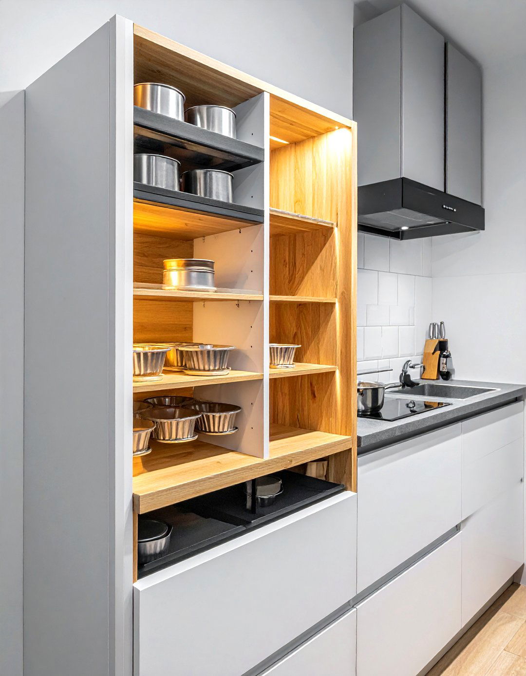 Vertical Tray Dividers - 30 small kitchen cabinet ideas