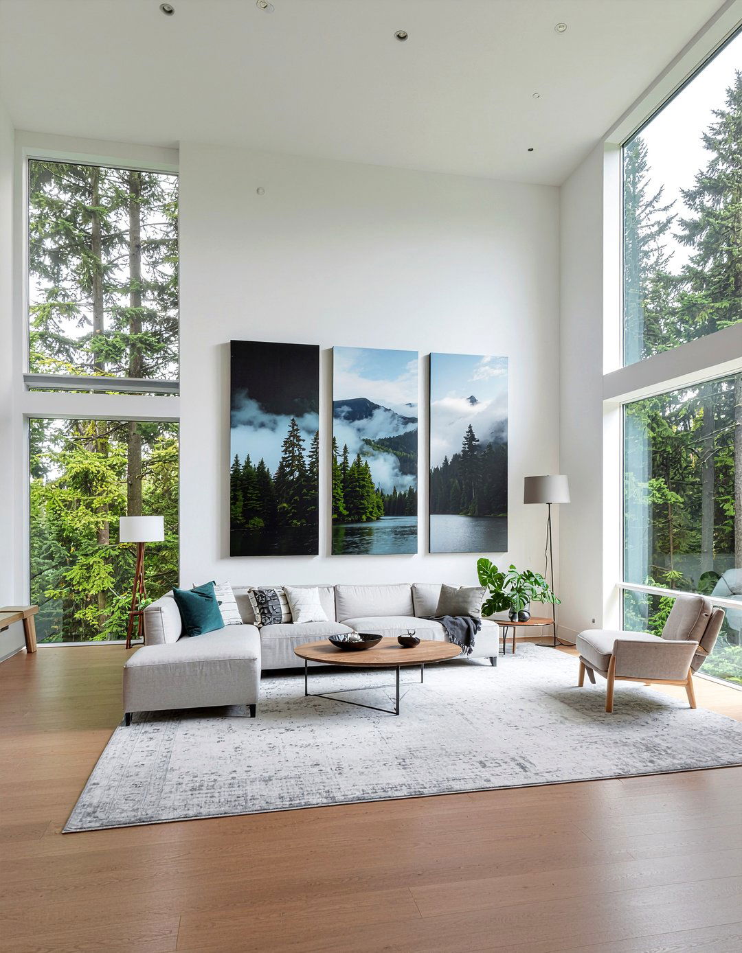 Vertical Wall Art - 30 townhouse living room ideas