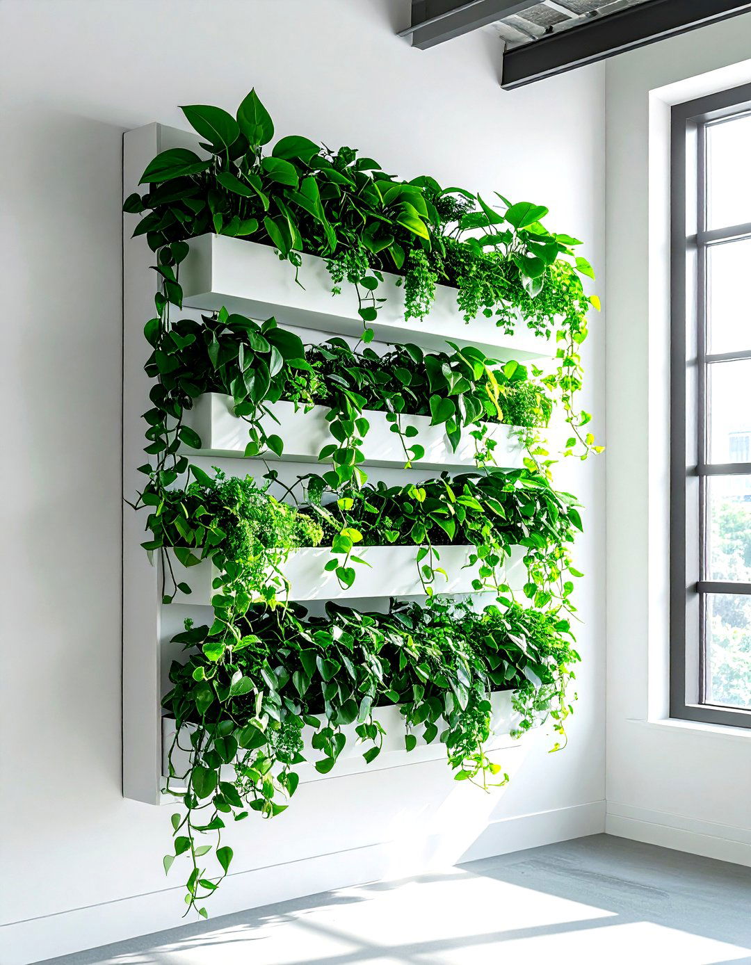 Vertical Wall Planter - 30 decor asymmetry ideas
