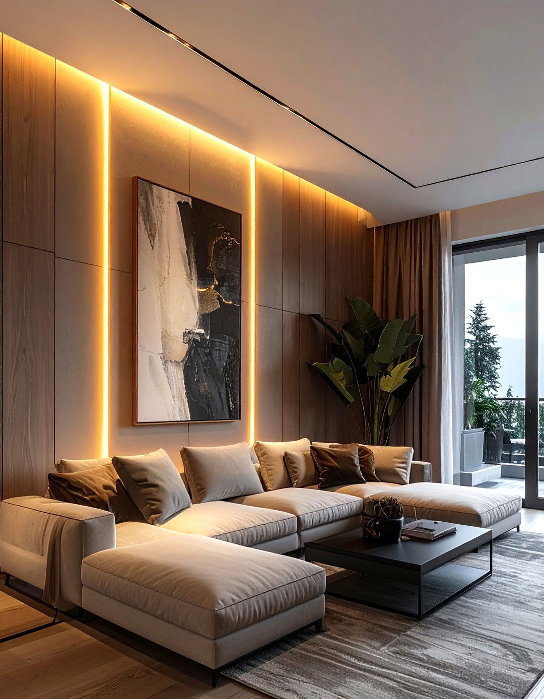 Vertical Wall Sconce - 30 living room wall lights