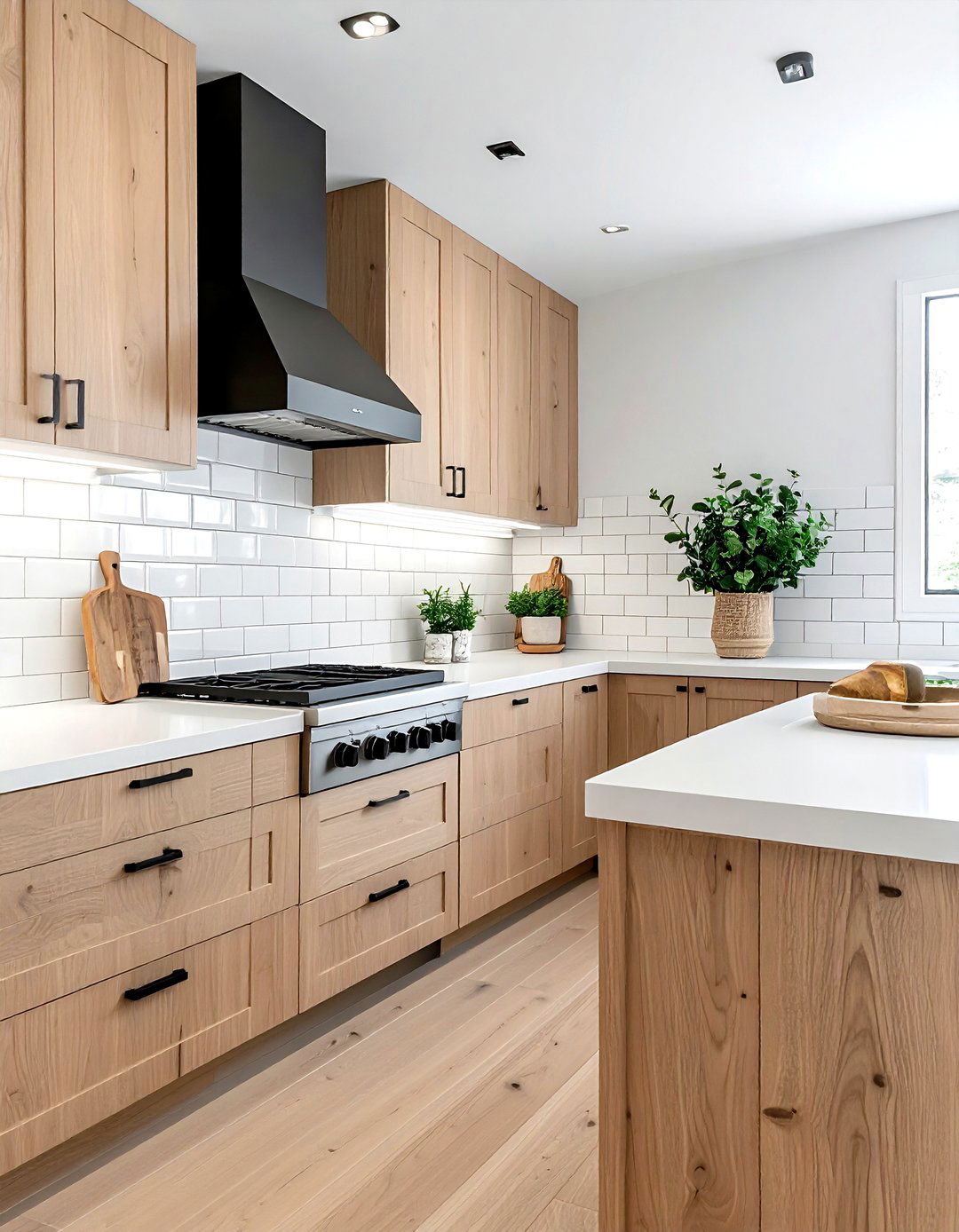 Vertical White Subway Tile - 30 stacked tile kitchen backsplash ideas
