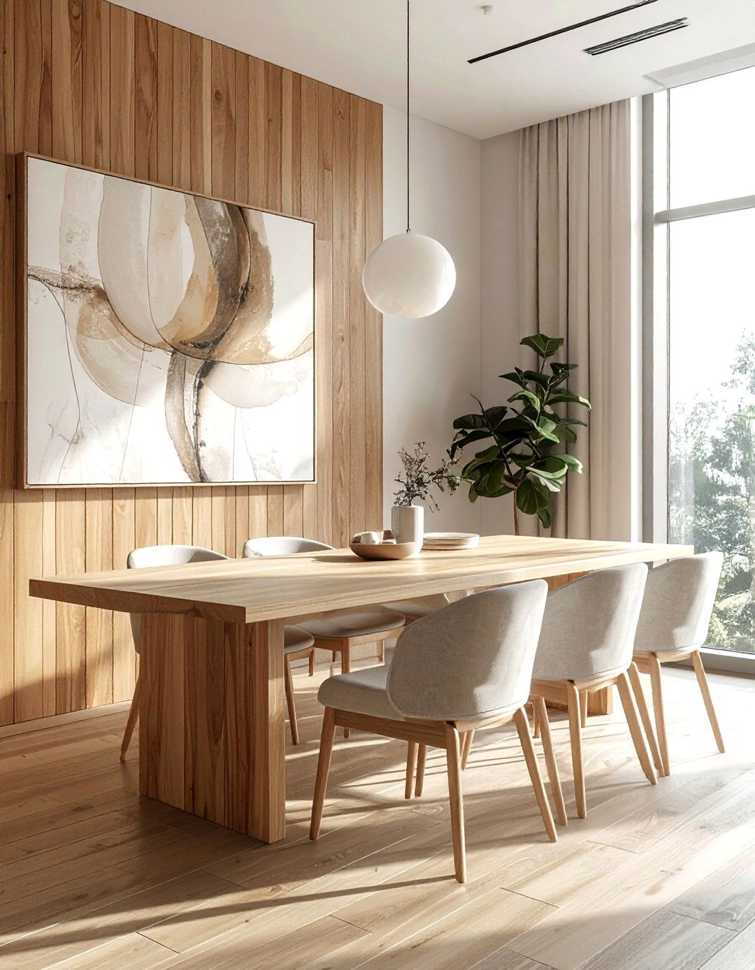 Vertical Wood Siding - 30 wood accent dining room ideas