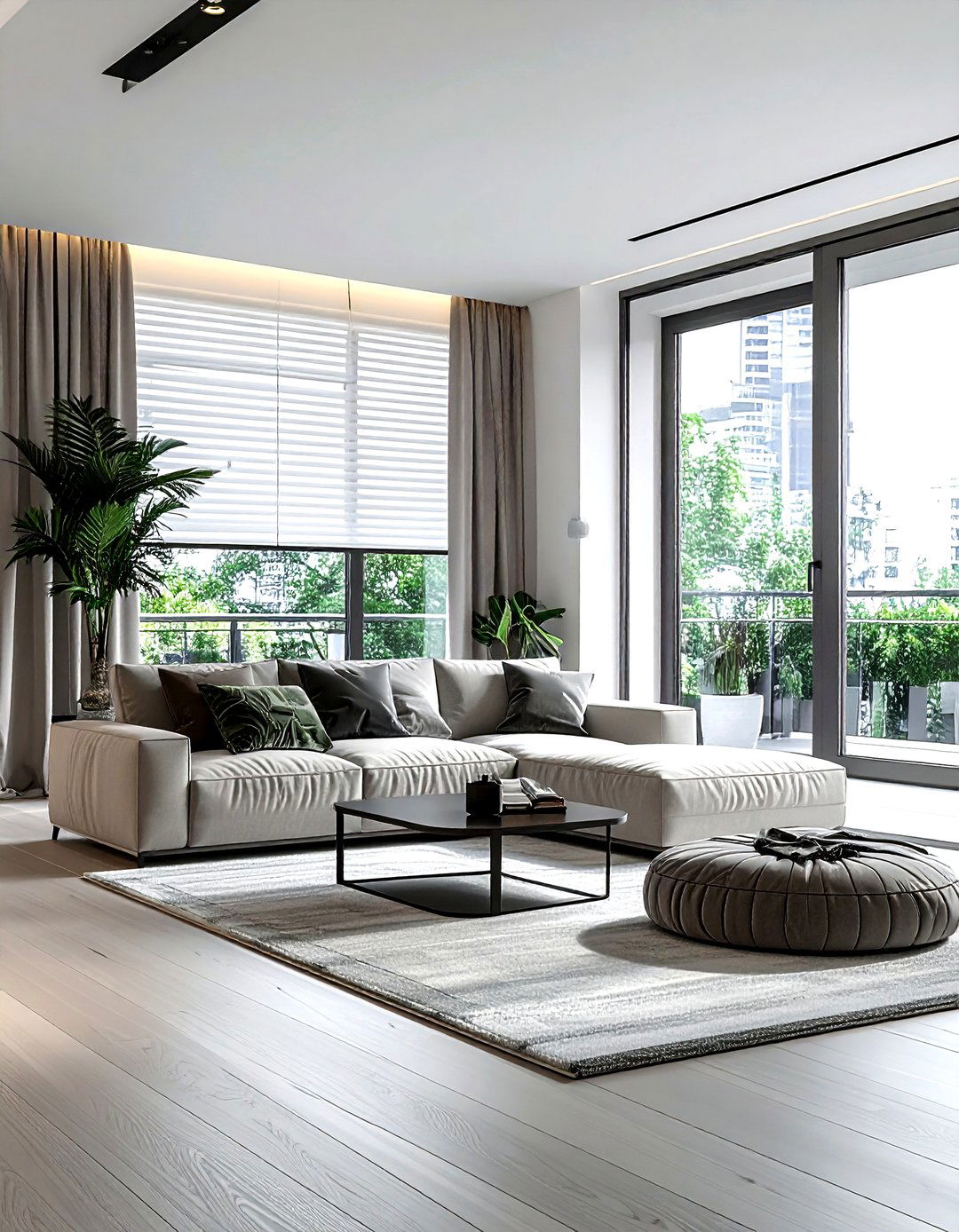 Vertical blinds - 30 living room window treatment ideas