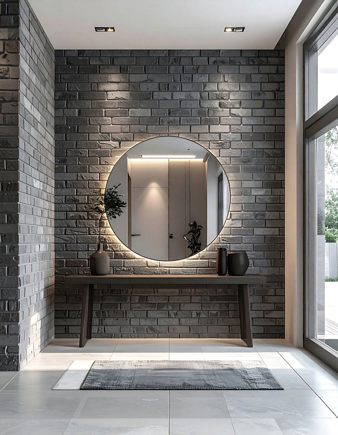 Vertical brick wall pattern - 30 brick accent ideas
