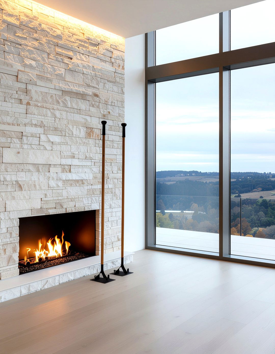 Vertical fireplace tools - 30 fireplace tool ideas