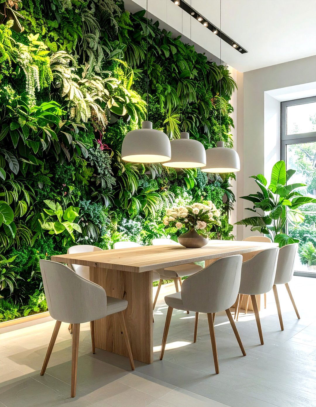 Vertical garden dining room - 30 nature-inspired dining room ideas