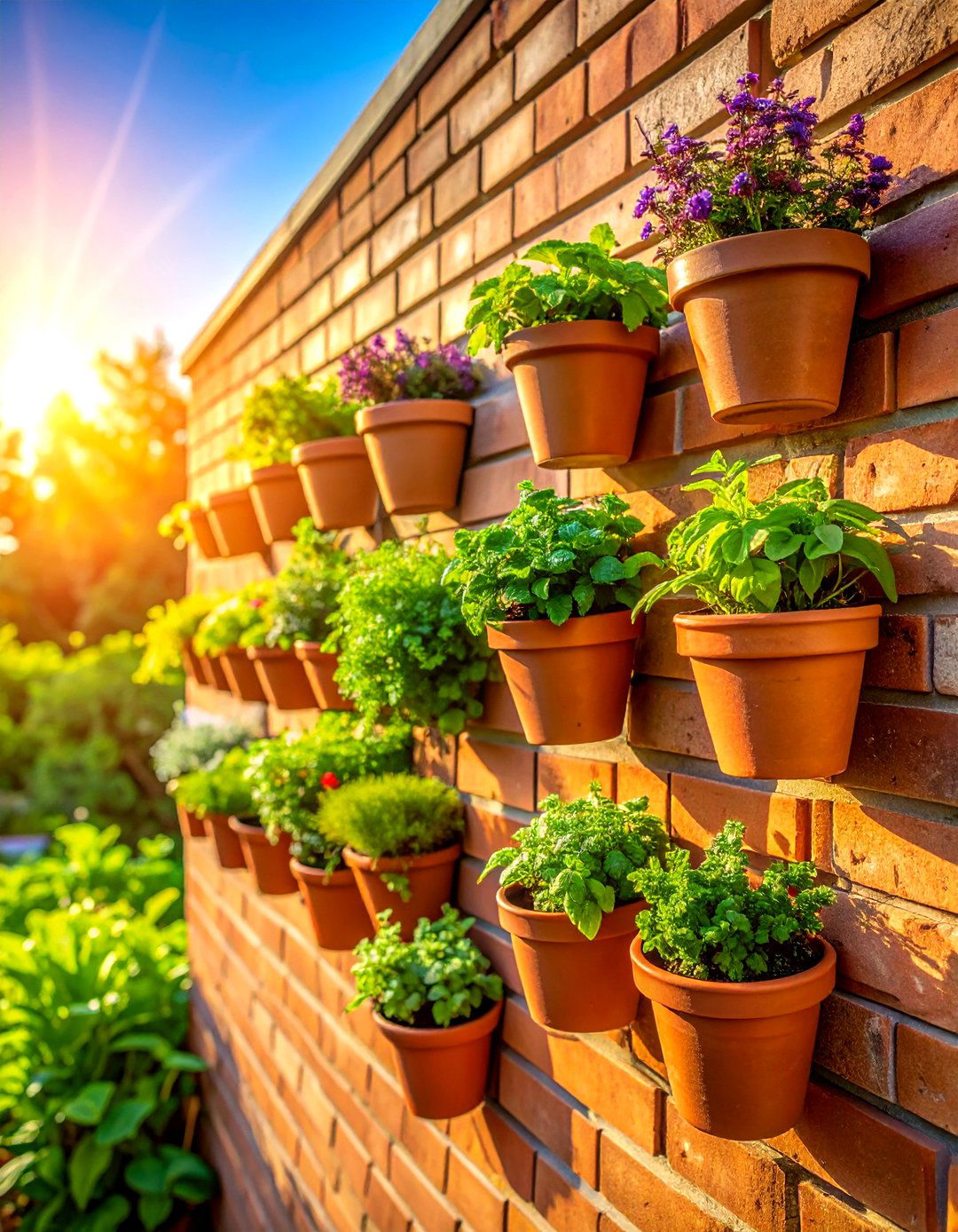 Vertical herb garden - 30 garden decor ideas