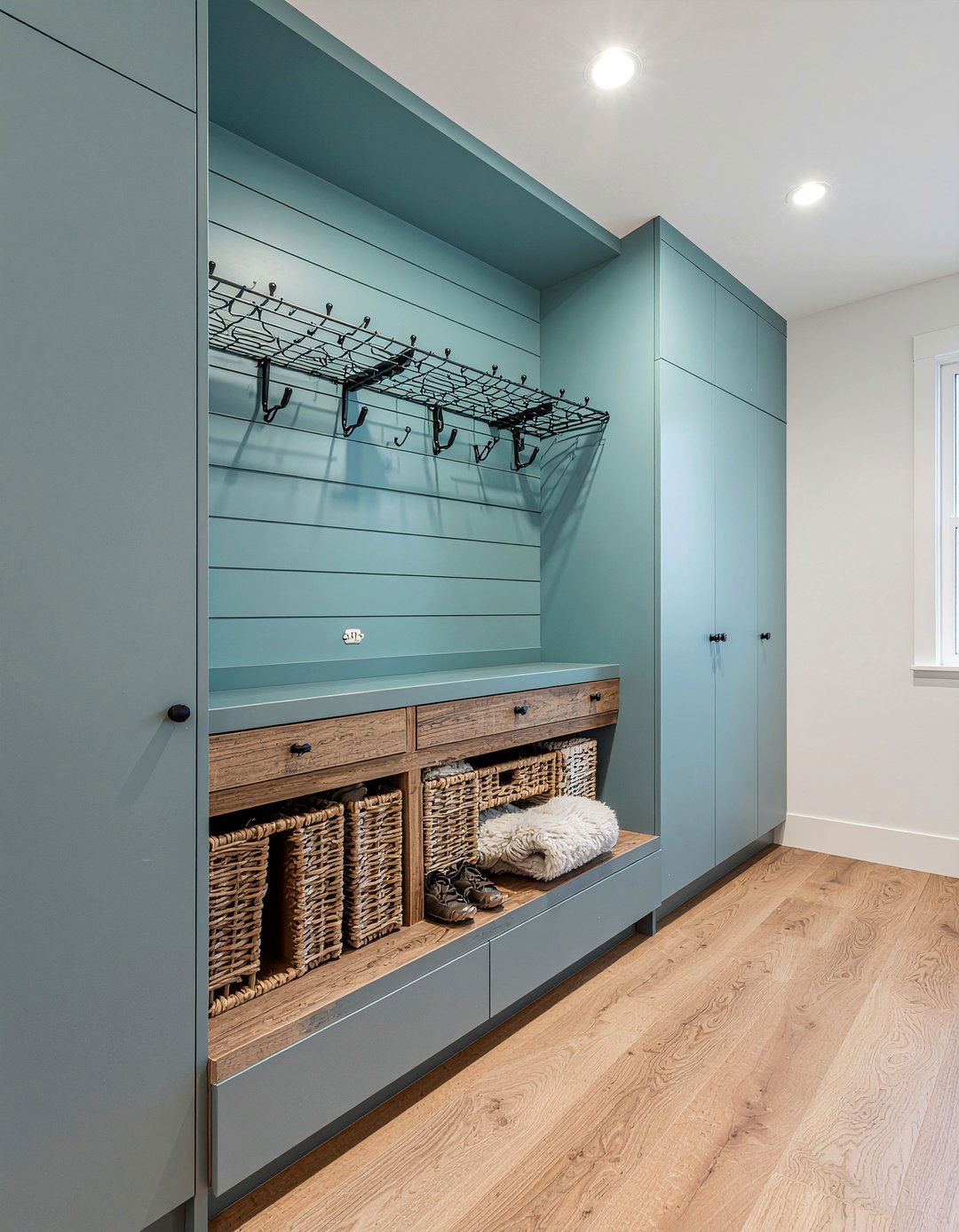 Vertical kitchen mudroom storage - 30 kitchen mudroom combo ideas