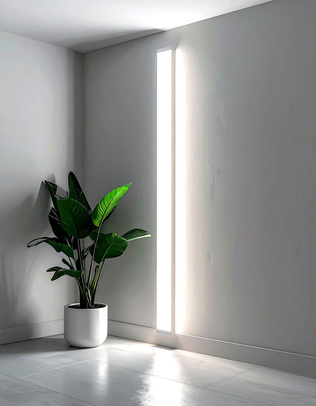 Vertical led light bar - 30 living room LED lighting ideas