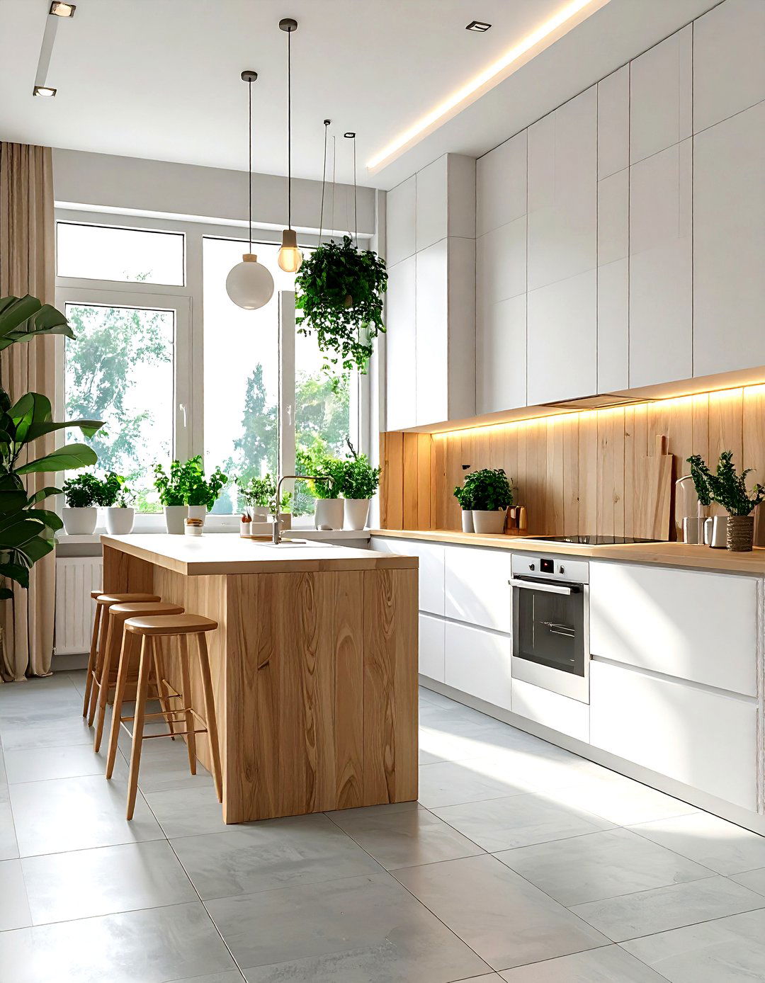 Vertical planking - 30 kitchen wainscoting ideas