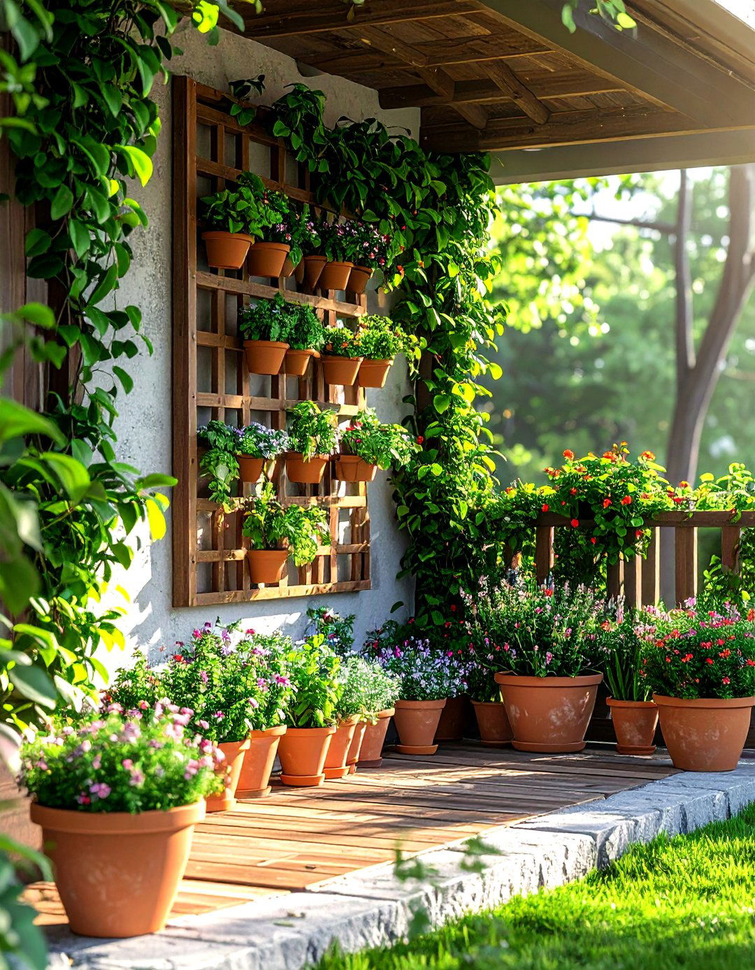 Vertical porch garden - 30 front porch decor ideas