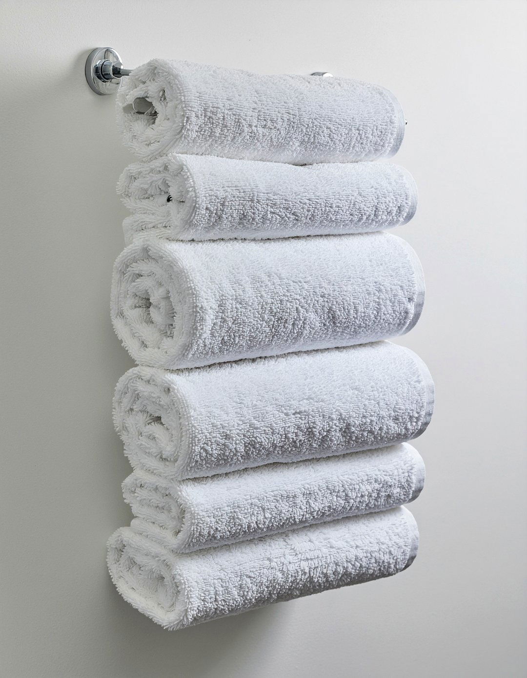 Vertical rack - 30 bathroom towel display ideas