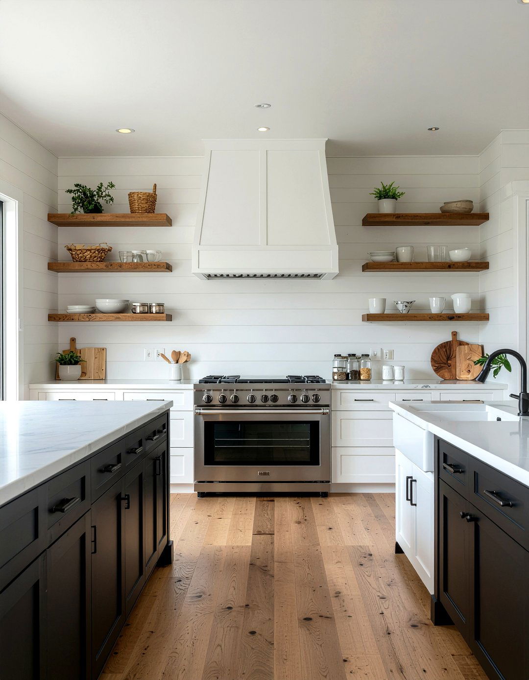 Vertical shiplap kitchen walls - 30 kitchen visual interest ideas
