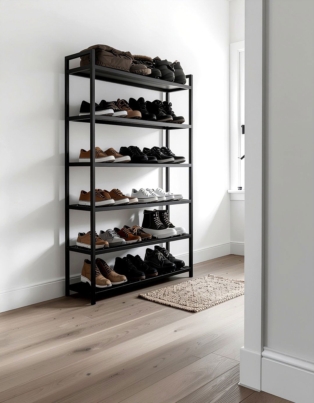 Vertical shoe rack - 30 entryway shoe storage ideas