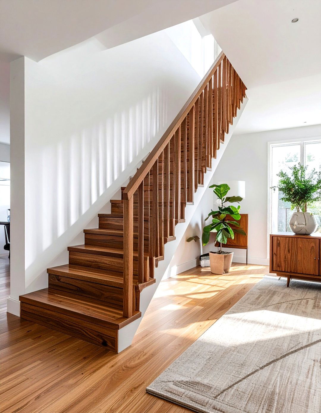 Vertical slat railing - 30 stair railing ideas