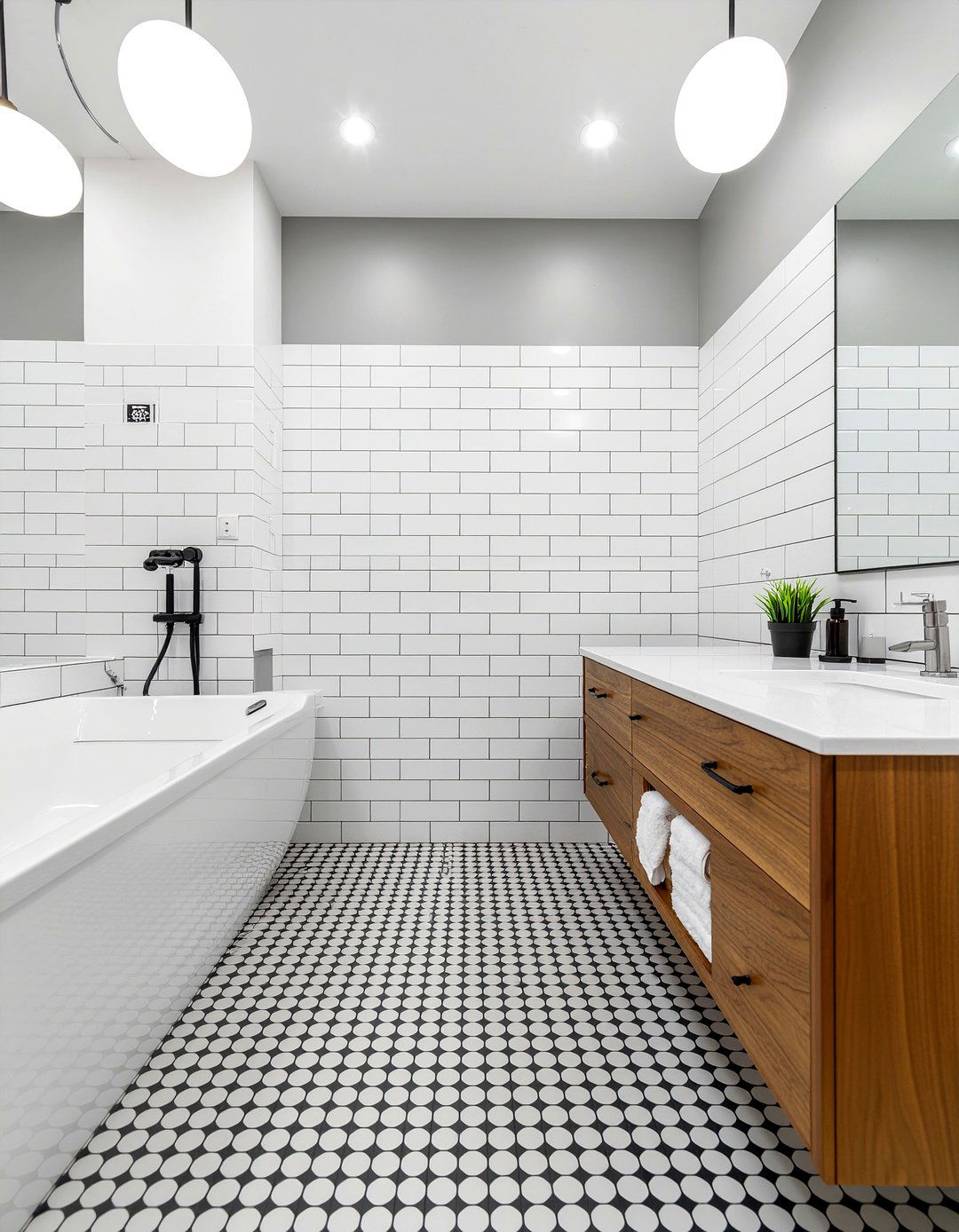 Vertical stack bond tile bathroom - 30 bathroom textured wall ideas