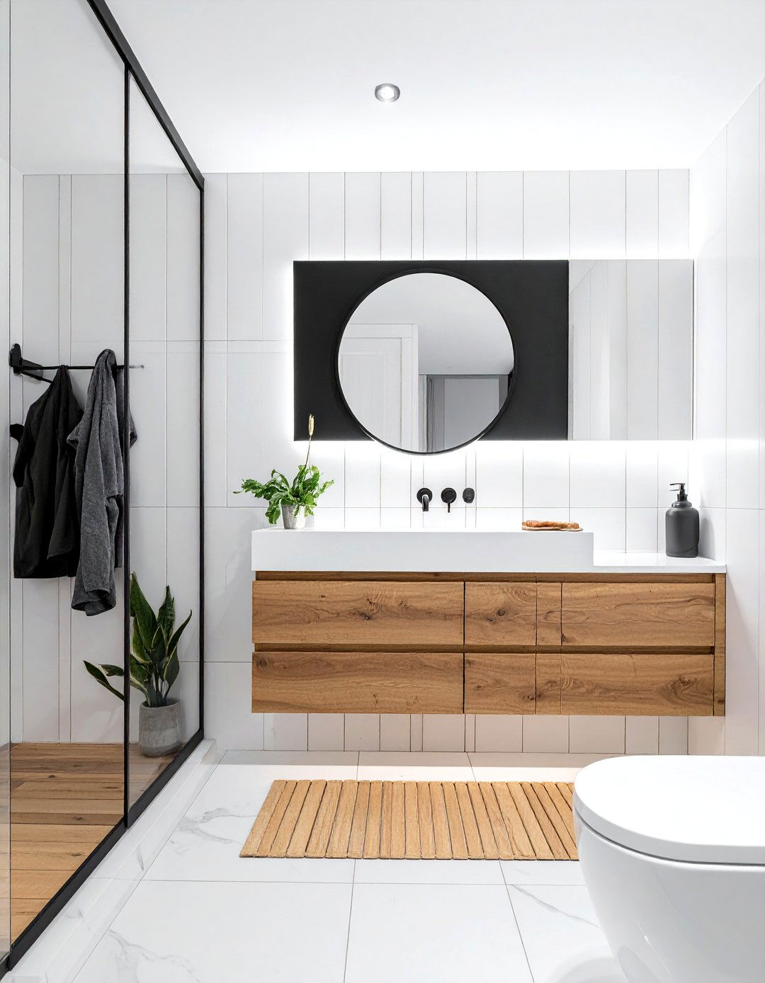 Vertical stack ceramic bathroom - 30 ceramic bathroom ideas