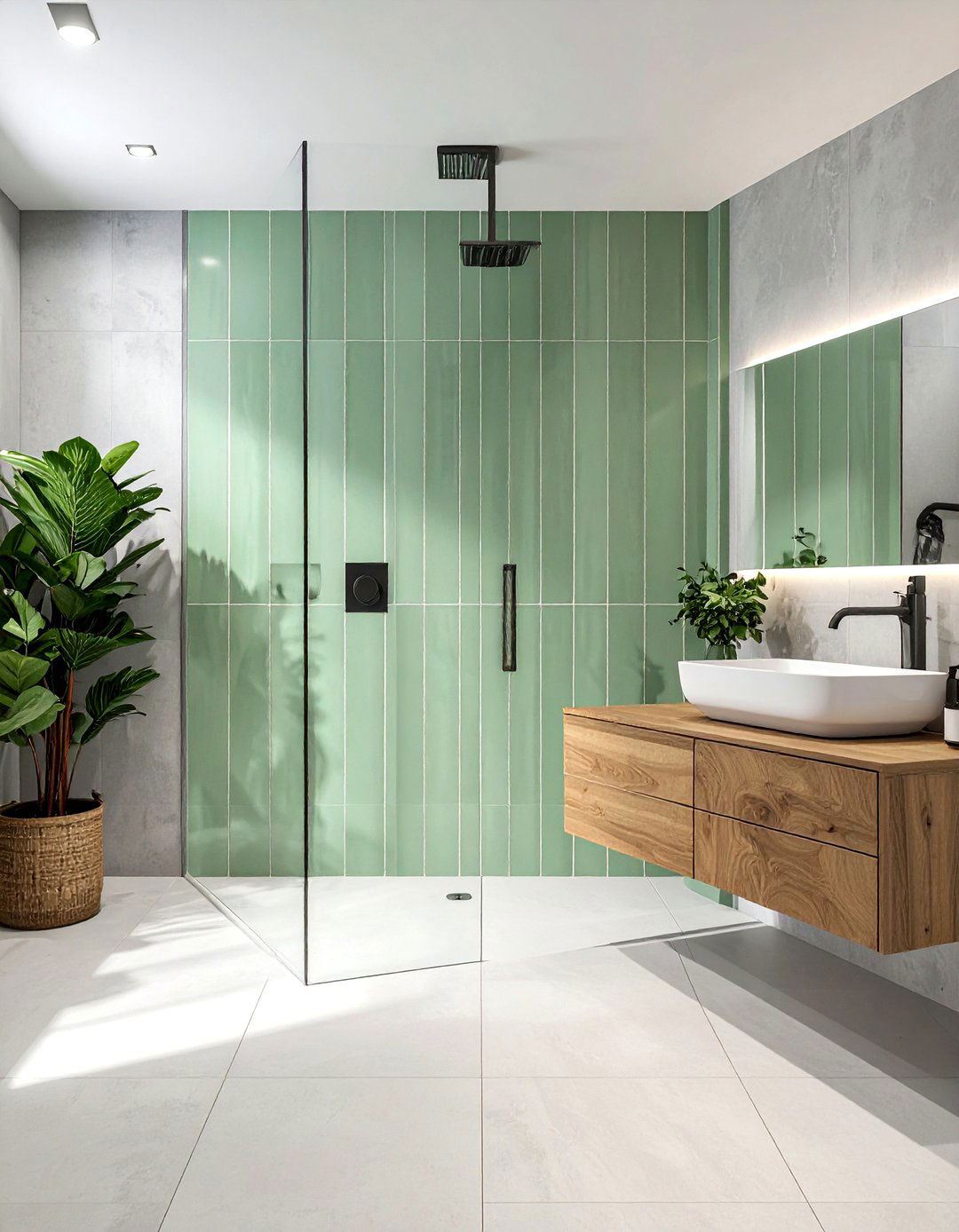 Vertical stack tile - 30 before and after bathroom ideas