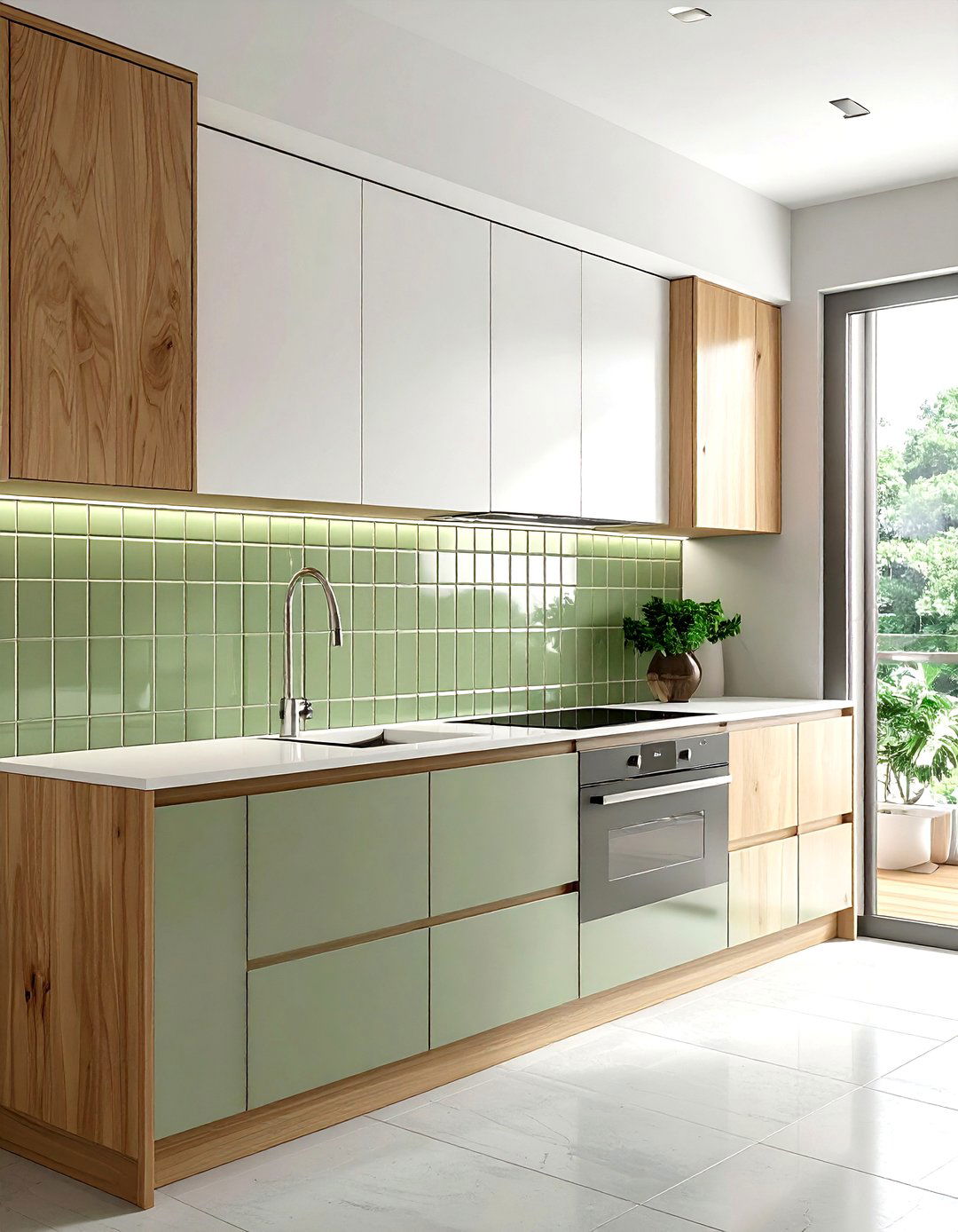 Vertical stack tile - 30 full height kitchen backsplash ideas