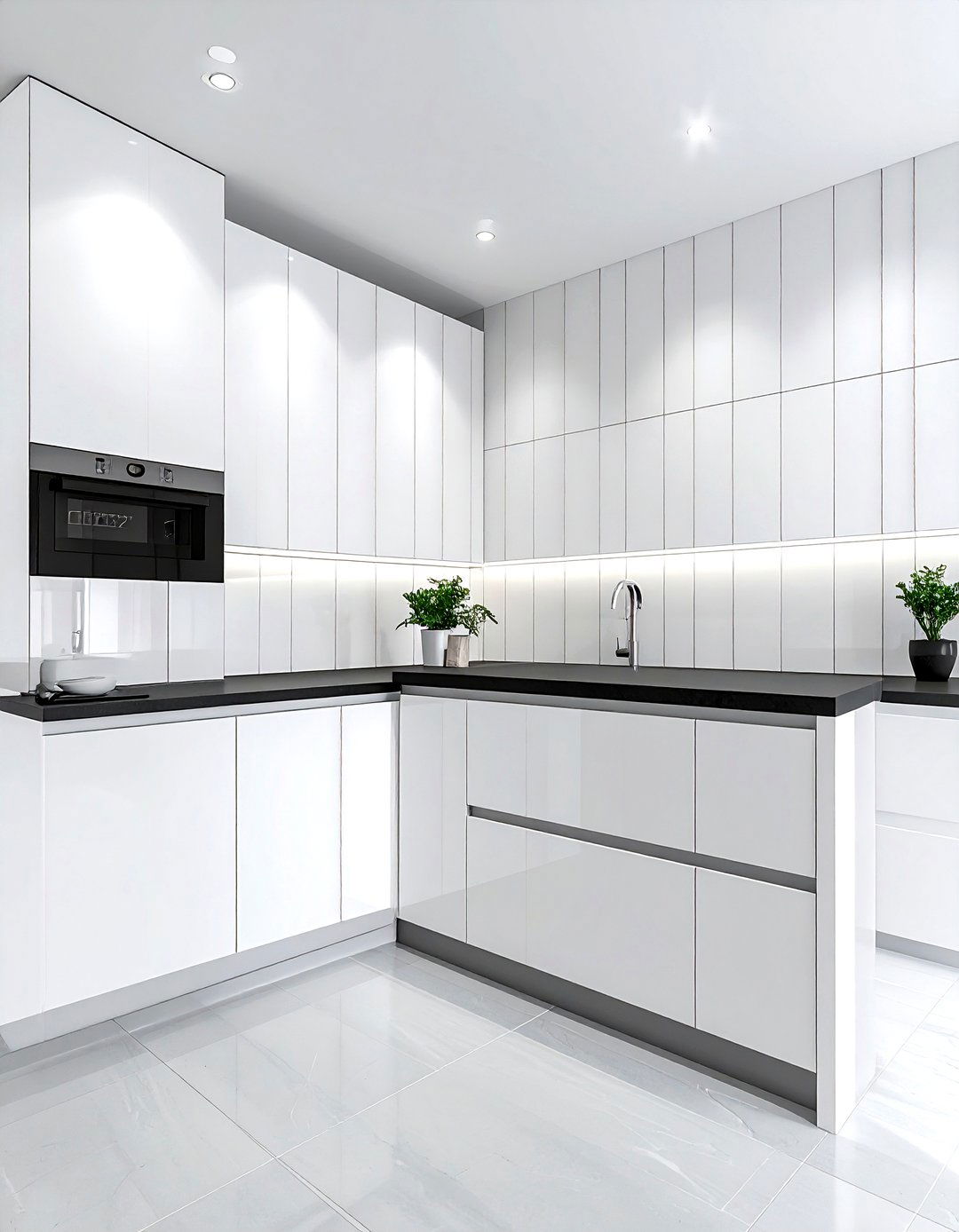 Vertical stack tile - 30 minimalist kitchen ideas