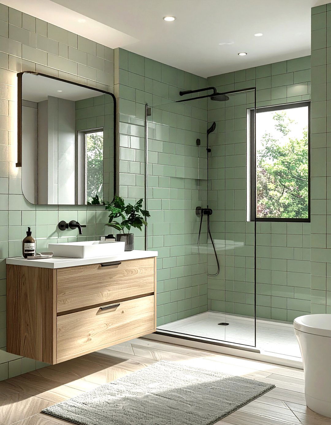 Vertical stacked subway tile bathroom - 30 stacked subway tile bathroom ideas