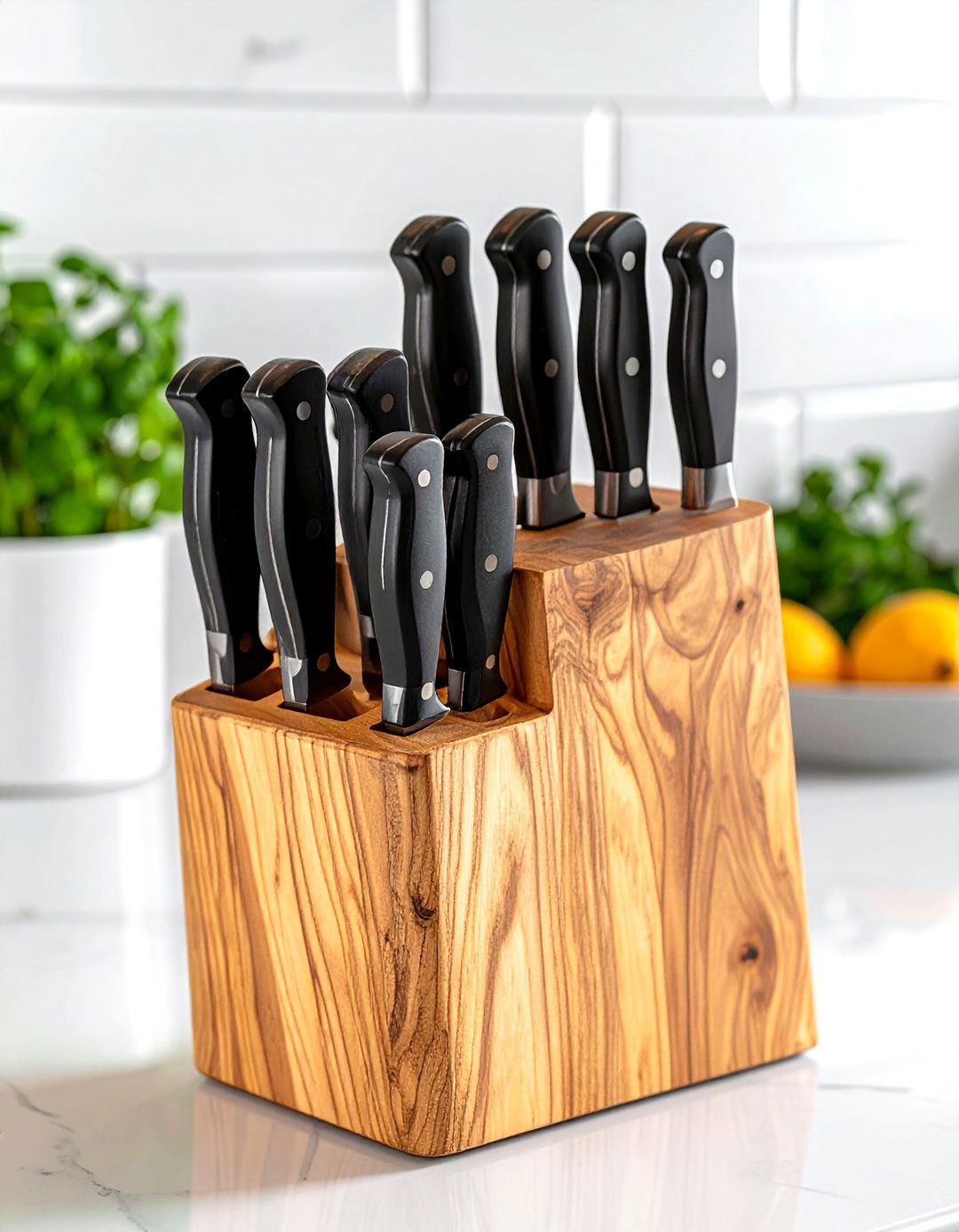 Vertical standing knife block - 30 knife block kitchen ideas