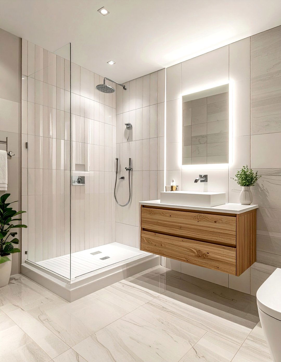 Vertical tile bathroom - 30 modern bathroom ideas