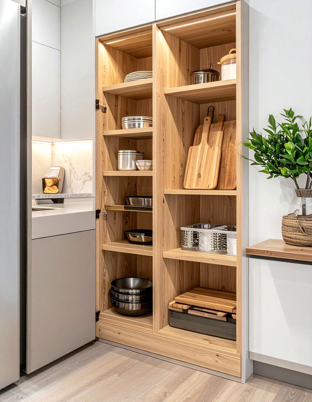 Vertical tray divider - 30 kitchen creative storage ideas