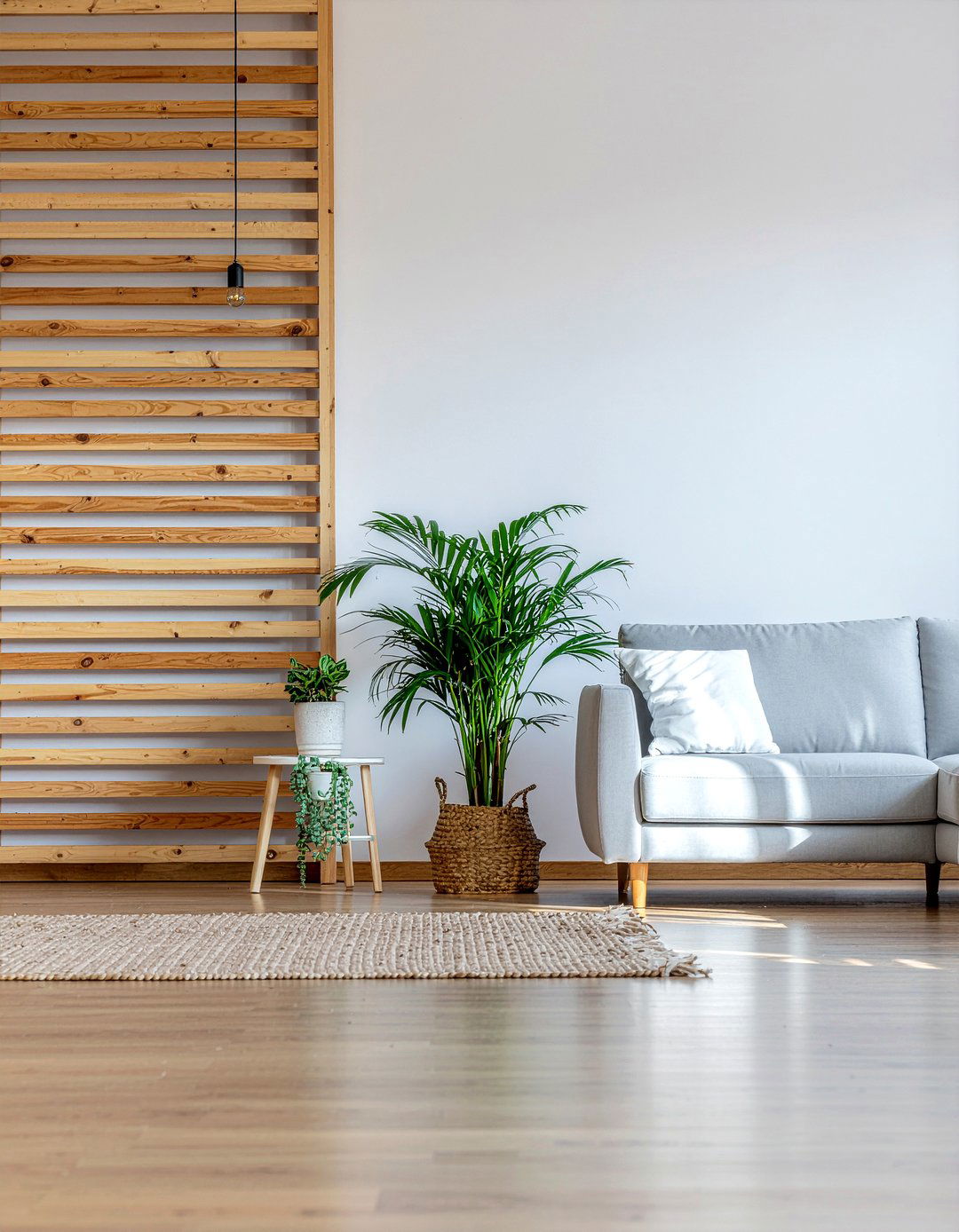 Vertical wood slats - 30 living room millwork ideas