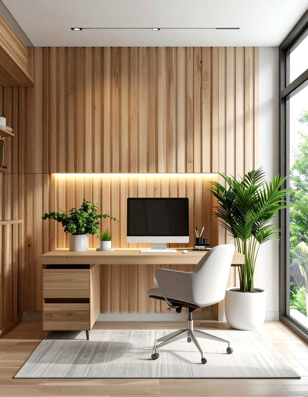 Vertical wood slats - 30 molding ideas