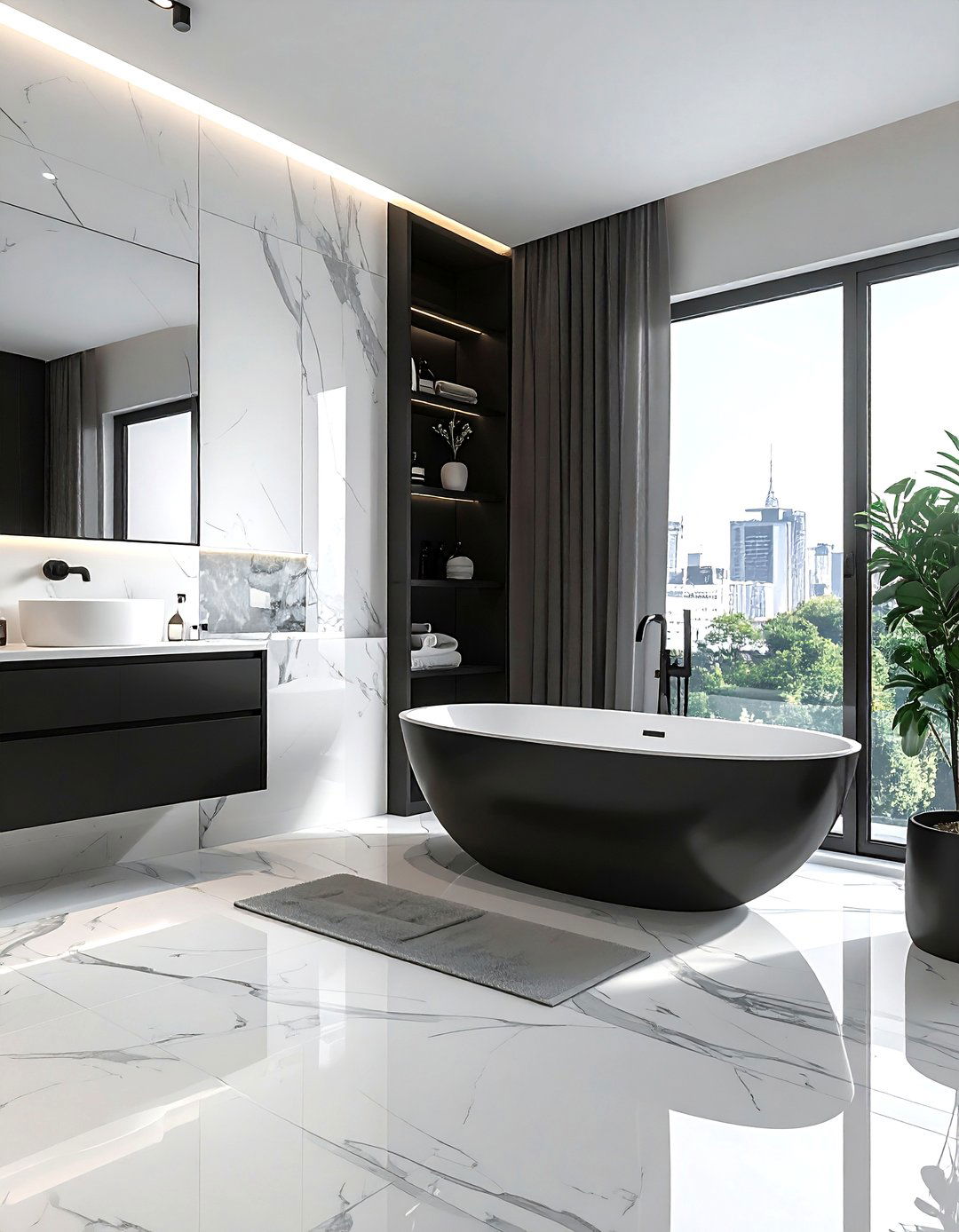 Vetralla Minimalist Bath - 30 Victoria and Albert bathroom ideas