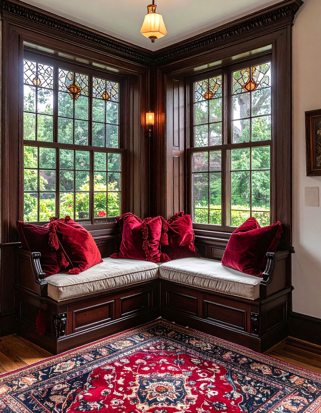 Victorian Bay Window Seat - 30 living room window seat ideas