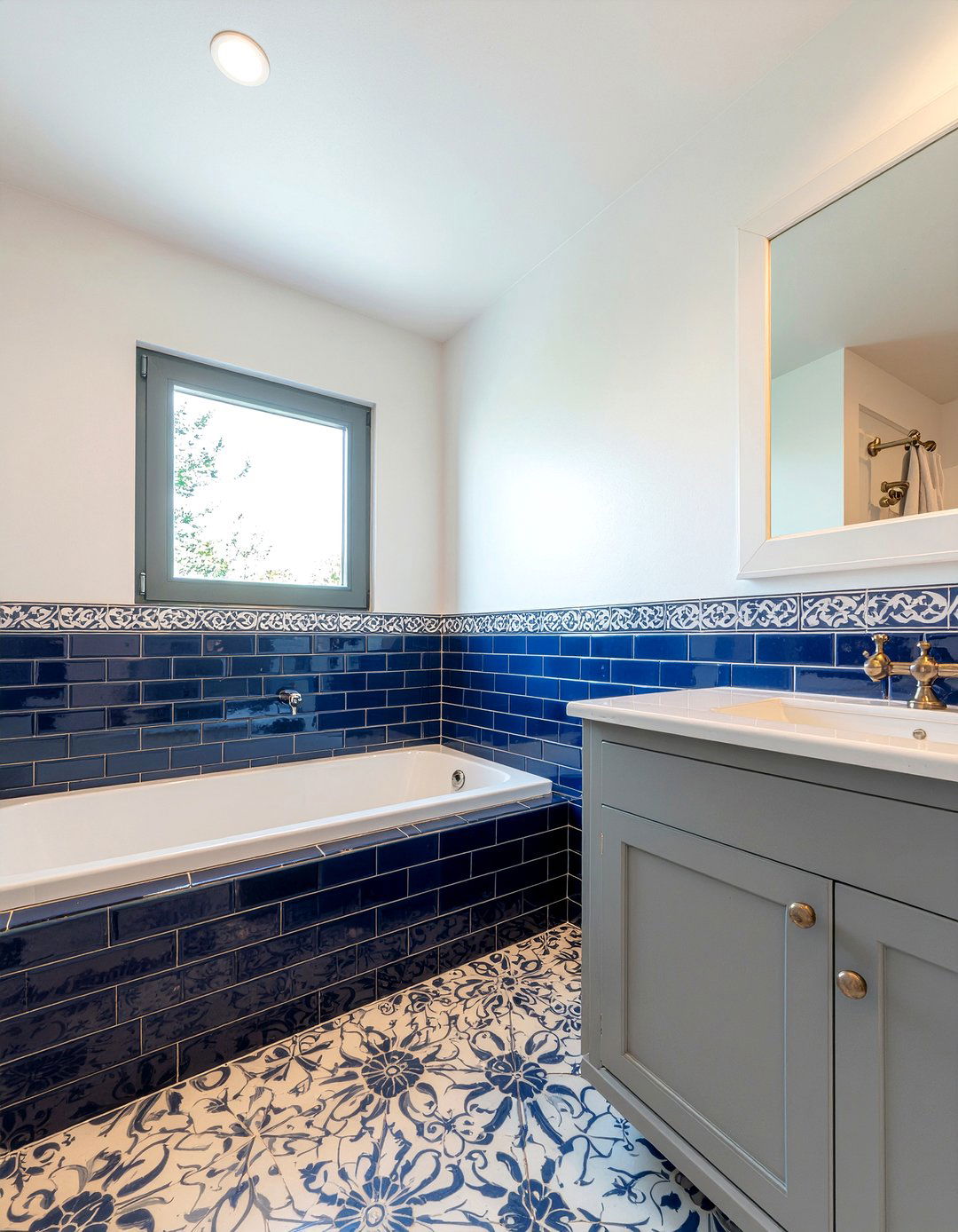 Victorian Blue Tile - 30 bathroom period style ideas