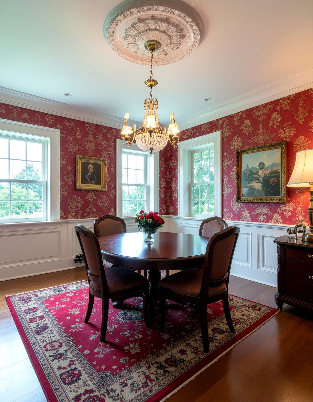 Victorian Ceiling Wallpaper Dining Room - 30 dining room wallpapered ceiling ideas