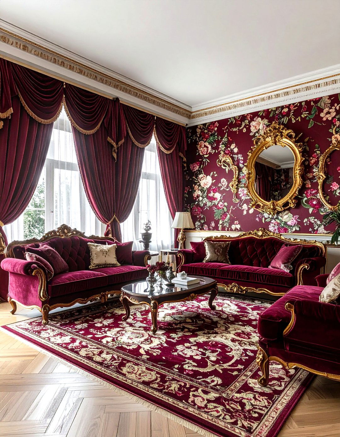 Victorian Floral Wallpaper - 30 living room floral wallpapers