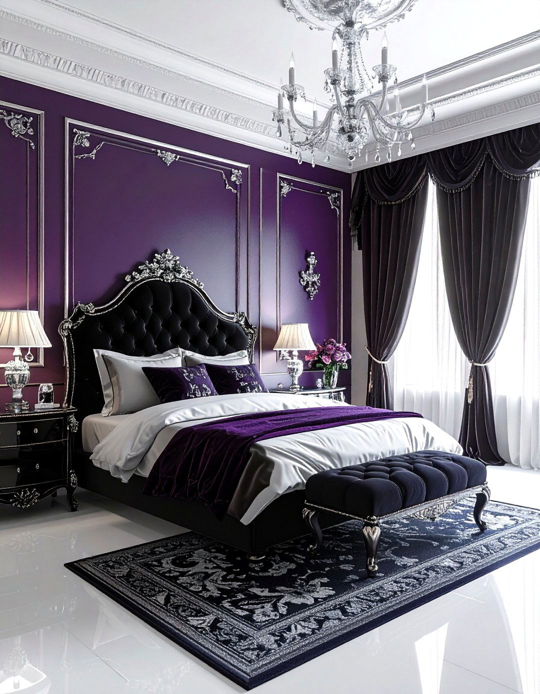 Victorian Gothic Inspired Bedroom - 30 maximalist bedroom ideas