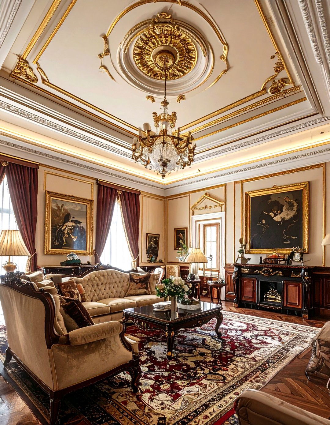 Victorian Style Ceiling Tile - 30 living room ceiling tile ideas